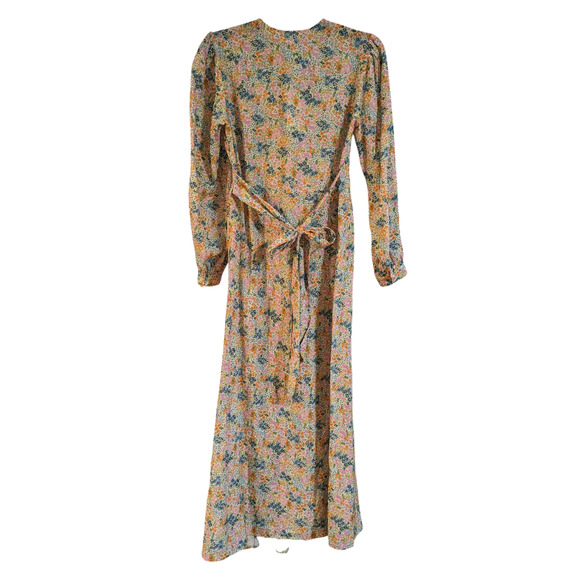 Doen Charleston Cream Ladybird Floral V Neck Midi Dress Small - Picture 2 of 9